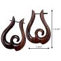 UMBRELLALABORATORY Natural Wooden Tribal Organic Bohemian Earrings Wood Boho Jewelry for Women Men