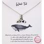 Jewelry Nexus Whale Tail Inspirational Pendant Delicate Pendant Chain Necklace