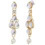 Efulgenz Indian Bollywood Gold Plated Crystal Kundan Rhinestone Faux Pearl Wedding Choker Collar Necklace Earrings Jewelry Set