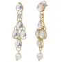 Efulgenz Indian Bollywood Gold Plated Crystal Kundan Rhinestone Faux Pearl Wedding Choker Collar Necklace Earrings Jewelry Set