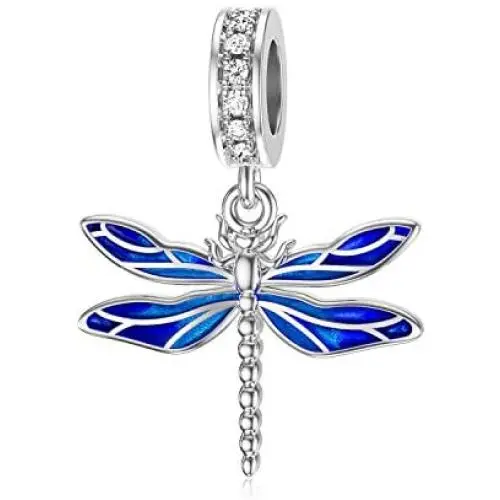 LEECCI Dragonfly/Butterfly Pink Ribbon/Dream Catcher/Owl Charm for Bracelet Sterling Silver Womens Charm Bead Bracelets with Cubic Zirconia for Women Gilrs LEECCI Dragonfly/Butterfly Pink Ribbon/Dream Catcher/Owl Charm for Bracelet Sterling Silver Womens Charm Bead Bracelets with Cubic Zirconia for Women Gilrs