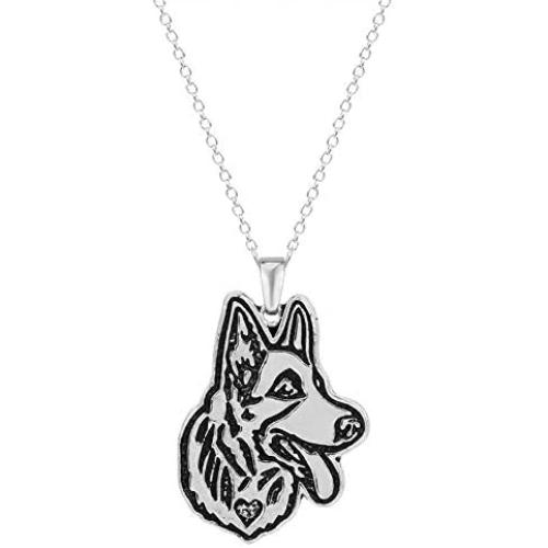 JczR.Y Vintage Punk Wolf Head Pendant Necklace Retro Original Animal Wolf Sweater Chain Necklace for Men Norse Viking Arrow Headed Amulet Jewelry