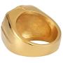 AsAlways Mens Retro Vintage Crusade Cross Biker Religious 18K Gold Plated Stainless Steel Cubic Zirconia CZ Cross Paladin Ring Size 7-13