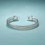 UNY Designer Inspired Jewelry Double Cable Wire CZ Antique Bangle Elegant Beautiful UNY Designer Inspired Jewelry Double Cable Wire CZ Antique Bangle Elegant Beautiful