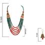 Zephyrr Fashion Necklace Tibetan Handmade Earring Beaded Multi Strand Jewellery Set for Women