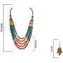 Zephyrr Fashion Necklace Tibetan Handmade Earring Beaded Multi Strand Jewellery Set for Women