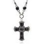jonline24h Mens Womens Vintage Large Gothic Cross Pendant Necklace & Chain Red Green Black jonline24h Mens Womens Vintage Large Gothic Cross Pendant Necklace & Chain Red Green Black
