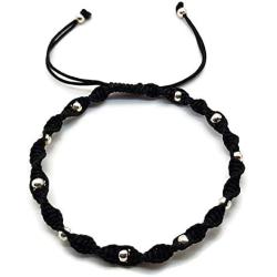 MYSTIC JEWELS by Dalia - Colour Thread Kabbalah Bracelet with Balls, Amulet, Evil Eye Protection, Good Luck