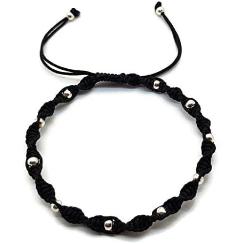 MYSTIC JEWELS by Dalia - Colour Thread Kabbalah Bracelet with Balls, Amulet, Evil Eye Protection, Good Luck