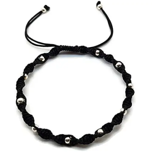 MYSTIC JEWELS by Dalia - Colour Thread Kabbalah Bracelet with Balls, Amulet, Evil Eye Protection, Good Luck