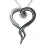 Controse Womens Silver-Toned Heart Shaped Stainless Steel Dark and Bright Tentacle Octopus Necklace 31'' Controse Womens Silver-Toned Heart Shaped Stainless Steel Dark and Bright Tentacle Octopus Necklace 31''