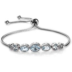 Shop LC Delivering Joy Oval Cubic Zirconia CZ Amethyst Tennis Bracelet for Women Cttw 2 Crystal Jewelry