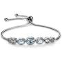 Shop LC Delivering Joy Oval Cubic Zirconia CZ Amethyst Tennis Bracelet for Women Cttw 2 Crystal Jewelry