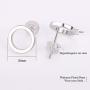 18K Gold Circle Stud Earrings 10MM Small Round Hoop Post Stud for Women Minimalist Jewelry Unisex