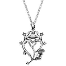 Thistle Luckenbooth Necklace Scotland Necklace Outlander Jewelry Crown Ireland Irish Royalty Outlander Necklace