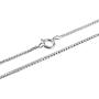 Hoops & Loops Sterling Silver 1mm Box Chain Dainty Necklace