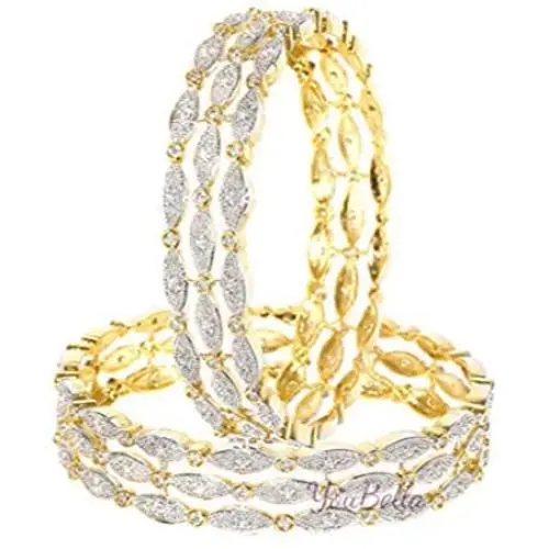 YouBella Ethnic Bollywood Gold Plated Traditional Indian American Diamond Bangles Jewellery for Women and Girls YouBella Ethnic Bollywood Gold Plated Traditional Indian American Diamond Bangles Jewellery for Women and Girls