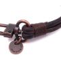 Mens Wide Craftman Leather Bracelet Handcrafted in USA - Dark Brown