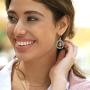 PZ Paz Creations 925 Sterling Silver Lace Teardrop Gemstone Dangle Earrings