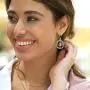PZ Paz Creations 925 Sterling Silver Lace Teardrop Gemstone Dangle Earrings PZ Paz Creations 925 Sterling Silver Lace Teardrop Gemstone Dangle Earrings