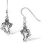 WithLoveSilver 925 Sterling Silver Celtic Scottish Thistle Dangle Hook Earrings