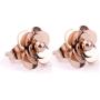 SMBH Rose Flower Necklace Earrings Set for Women Girls Rose Gold Jewelry Set