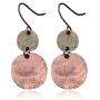 D.Rosse 2 pairs Boho Drop Coin Earring Round Dangle Hoops Handmade Retro Geometry Earring Copper Wire Women Jewelry