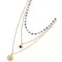 ZWGYS Evil Eye Necklace Gold Layered Necklace for Women Long Necklaces Gold Choker Necklaces Y Shape Pendant Necklace Multilayer BlueEye Necklace
