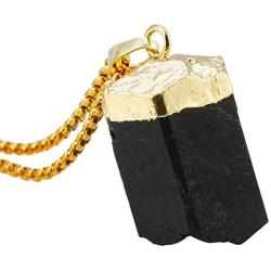 Nupuyai Healing Crystal Hexagonal Pointed Reiki Pendant Antique Stone Necklaces for Women Unisex 19''