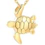 AIWENXI Sea Turtle Urn Necklaces for Ashes Stainless Steel Keepsake Memorial Urn Pendant Cremation Jewelry for Pet/Human