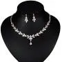 WeimanJewelry Silver/Gold/Rose Gold Plated Women Cubic Zirconia Round CZ Marquise Teardrop Bridal Necklace and Drop Earring Set for Bride Wedding WeimanJewelry Silver/Gold/Rose Gold Plated Women Cubic Zirconia Round CZ Marquise Teardrop Bridal Necklace and Drop Earring Set for Bride Wedding