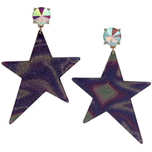 Betsey Johnson Celestial Star Galaxy Statement Earrings