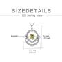 TOUPOP Always My Sister Forever My Friend Necklace s925 Sterling Silver Double Circle Birthstone Pendant Necklace Jewelry Gifts Necklaces for Sister,Sister Gifts from Sister