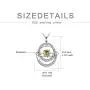 TOUPOP Always My Sister Forever My Friend Necklace s925 Sterling Silver Double Circle Birthstone Pendant Necklace Jewelry Gifts Necklaces for Sister,Sister Gifts from Sister