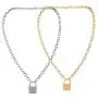 Lock Necklace for Women Men Lock Chain Necklace Gold Padlock Necklace Punk Necklace Jewelry Gift Lock Necklace for Women Men Lock Chain Necklace Gold Padlock Necklace Punk Necklace Jewelry Gift