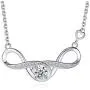 DESIMTION Infinity Necklaces for Women,925 Sterling Silver Infinity Rose Necklace,Infinity Heart Necklace  Birthday for Women Girls