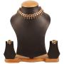Touchstone ''Contemporary Kundan Collection Indian Bollywood Traditional Mughal Kundan polki Look Designer Jewelry Necklace Set for Women in Gold Tone