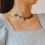 Sinkcangwu Multilayer Colors Butterfly Rhinestone Pendant Necklaces Dainty Necklace Fashion Chain Jewelry for Women and Girls Gift