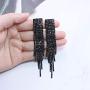 Mlouye Long Tassel Earrings Fringe for Women Dangling Chain Fringe Crystal Statement Drop Earring