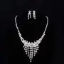 JinYu 5 Pcs Rhinestone Bridesmaid Jewelry Sets for Women Necklace and Ring and Earring Set for Wedding with Crystal Bracelet JinYu 5 Pcs Rhinestone Bridesmaid Jewelry Sets for Women Necklace and Ring and Earring Set for Wedding with Crystal Bracelet