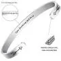 DOZZIOR Inspirational Bracelets Cuff for Women Girls Encouragement Bangle Gifts for Friend with Box & Exquisite Card(Stainless Steel) DOZZIOR Inspirational Bracelets Cuff for Women Girls Encouragement Bangle Gifts for Friend with Box & Exquisite Card(Stainless Steel)
