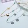 YienDoo Bohemia Necklace with Sequin Turquoise Bead Pendant Fashion Simple Choker Chain Jewelry for Woman and Girls