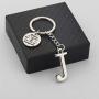 FUSTMW Initial Keychain Alphabet Initial Letter Key Ring Pendant Inspiration Gifts Believe in Yourself and You Will Unstoppable