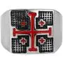 AsAlways Mens Religious Jewelry Templar Jerusalem Red Crusader Jerusalem Cross Ring AsAlways Mens Religious Jewelry Templar Jerusalem Red Crusader Jerusalem Cross Ring