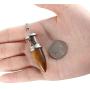 Top Plaza Healing Crystal Tiger Eye Stone Point Pendant Necklace Natural Gemstones Necklaces Yoga Meditation Reiki Quartz Jewelry for Womens Mens