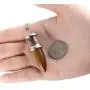 Top Plaza Healing Crystal Tiger Eye Stone Point Pendant Necklace Natural Gemstones Necklaces Yoga Meditation Reiki Quartz Jewelry for Womens Mens