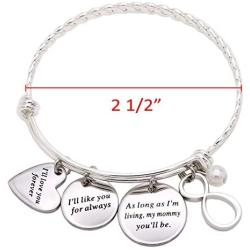 Mothers Day Gifts for Mom from Son Daughter Mom Bracelet Ill Love You Forever Mothers Day Jewelry Gift