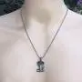 Snake Jewelry King Cobra Egyptian Uraeus Elapidae Naja haje Wadjet Serpent Viper Hidden-Wisdom Protection Amulet Pewter Mens Womens Pendant Necklace Charm for men women unisex w Silver Ball Chain