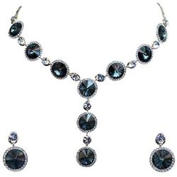 Faship Gorgeous Swarovski Crystal Floral Necklace Earrings Set