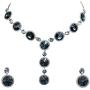 Faship Gorgeous Swarovski Crystal Floral Necklace Earrings Set